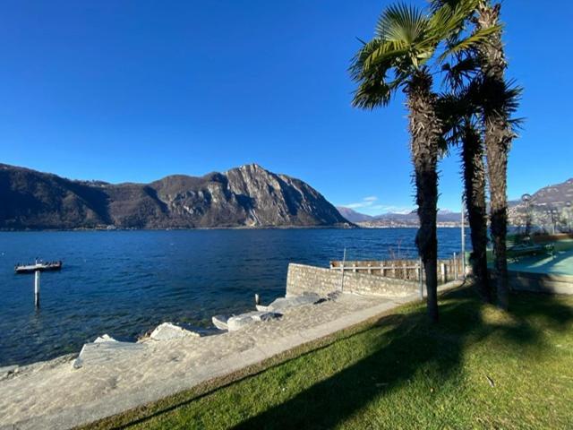 Ferien Am Luganer See Mit Seesicht Bissone Exterior foto